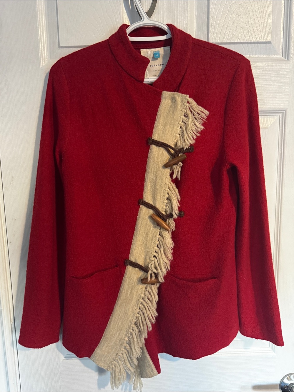 Anthropologie Sparrow 100% Wool Jacket with Fringe | size M